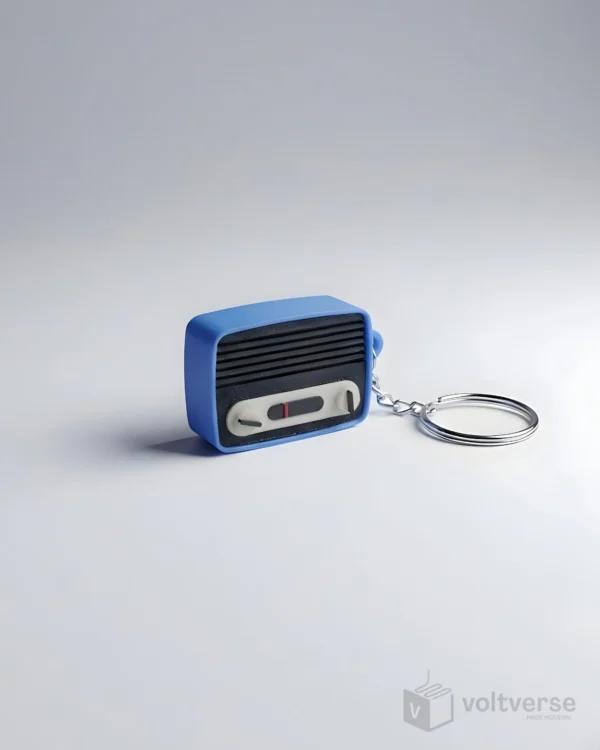 Retro Radio Keychain | Minimal Vintage Accessory