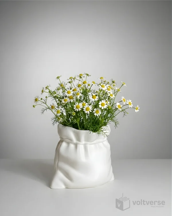 Sack Style Indoor Plant Pot | Minimal & Aesthetic Home Decor