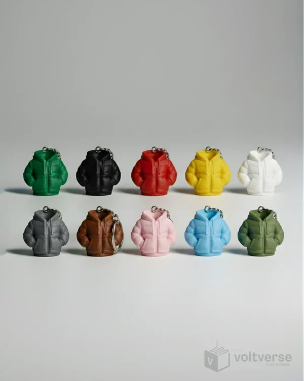 Puffer Jacket Keychain | Modern Streetwear Charm