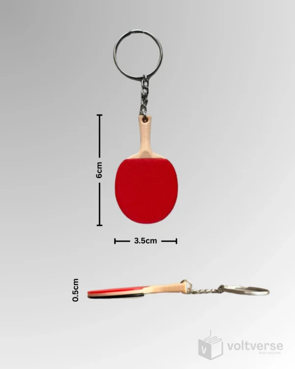 Table Tennis Bat Keychain | Minimal Sports Accessory