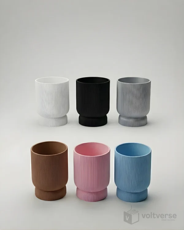 Ribbed Plant Pot | Minimal & Aesthetic Home Decor